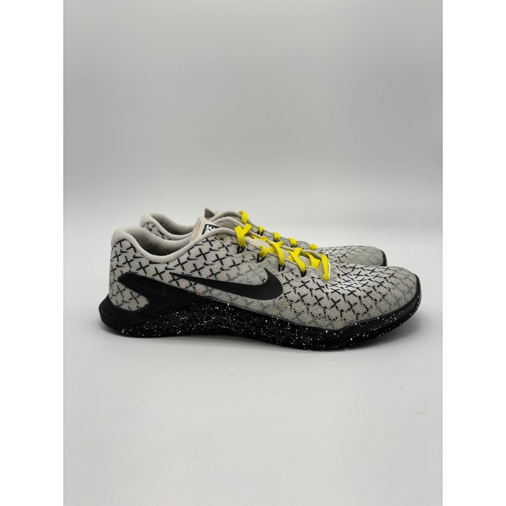 Nike Metcon 4 Mens 10.5 Training Shoes White Black Speckle Yellow AH7453-101 - Picture 2 of 6